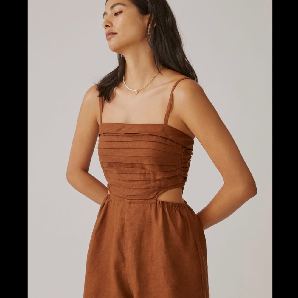 Faithful the Brand Trisha Playsuit in Cinnamon - Picture 3 of 7